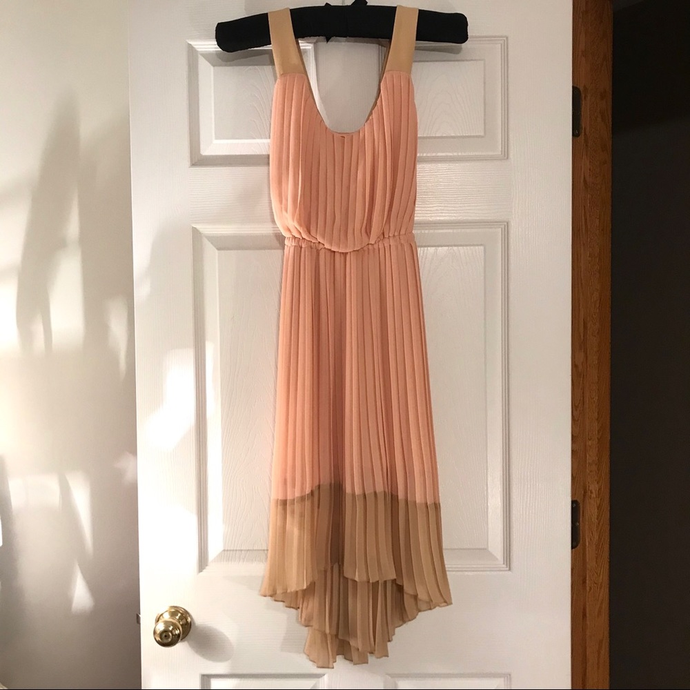 Jessica Simpson High-Low Pleated Dress